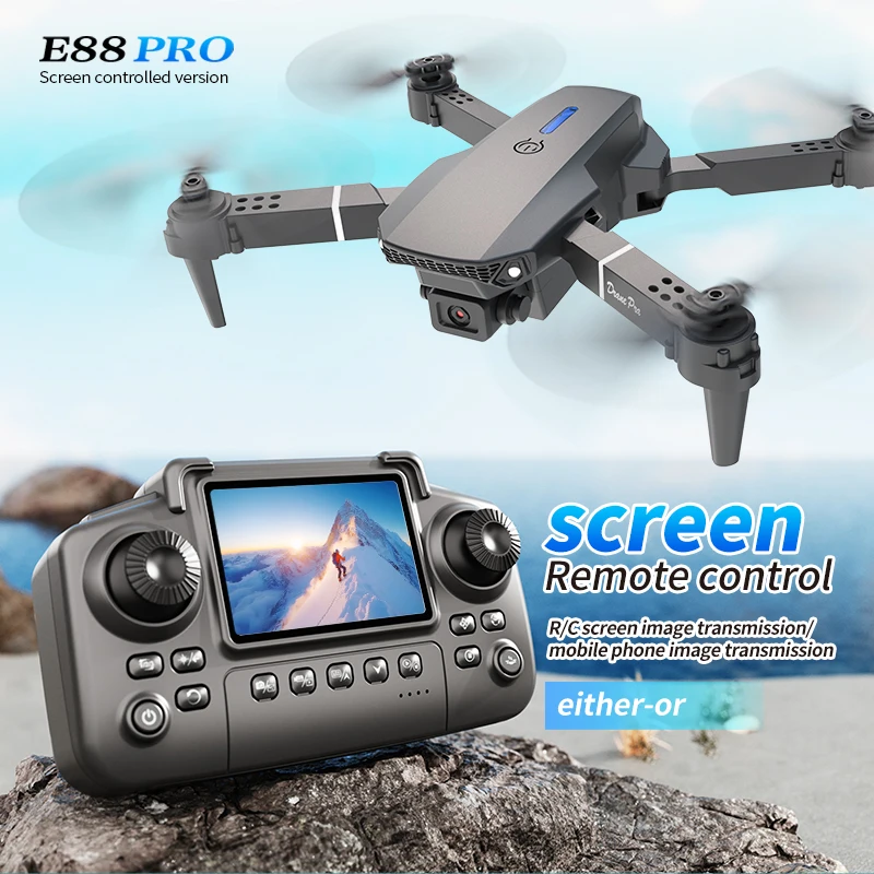 プロフェッショナルE88 PROドローン、スクリーン付き8K - Drone Lidar のレビューと価格