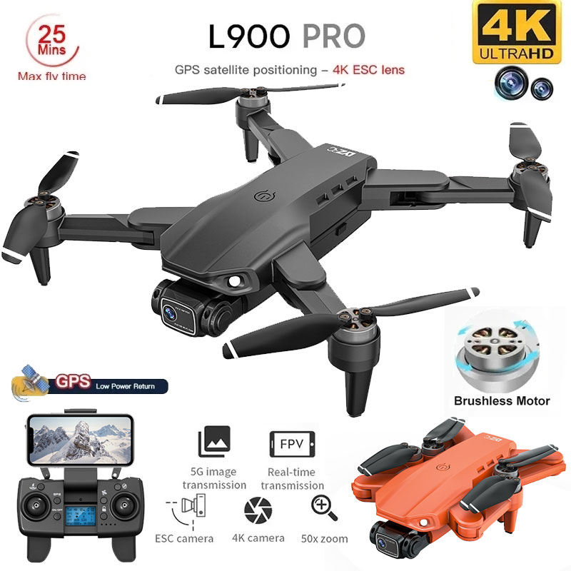折りたたみ式ブラシレスドローンl900プロ,GPS, 4k, - Drone Mapping のレビューと価格